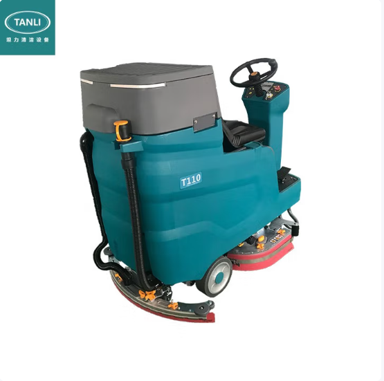 坦力駕駛式洗地機(jī)工業(yè)掃地機(jī)物業(yè)商場(chǎng)吸拖一體工廠洗地車(chē)T110